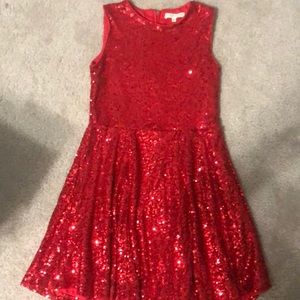 Red sparkles dress